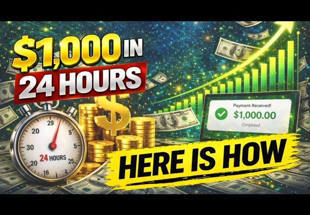 $1,000 In 24 Hours, Here Is How....
